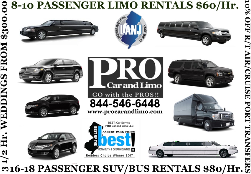 PRO Car and LimoToms River NJ Limousine"Best of" Prices from 60/hr