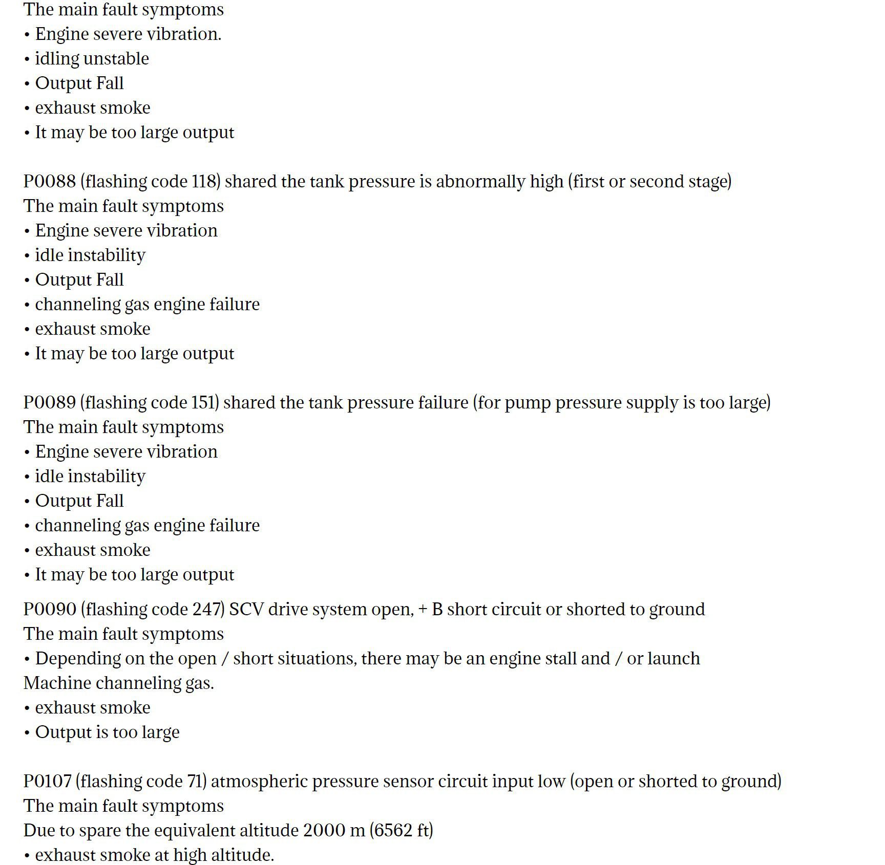 JCB Tractor, Backhoe Loader Error Codes List DTC (Flashing codes) PDF