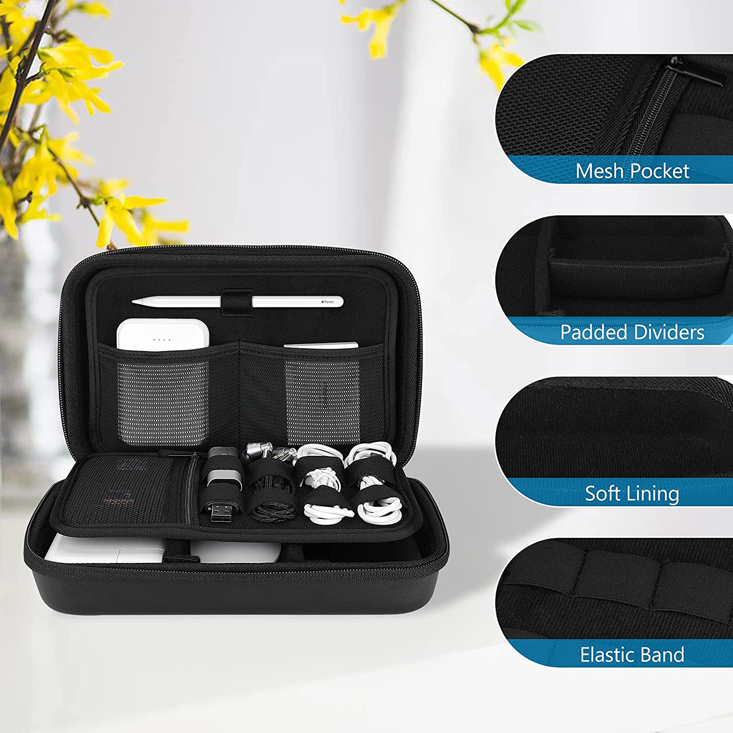 (CASE ONLY) Hard Travel Electronic Organizer Case for MacBook Power Ad Procase