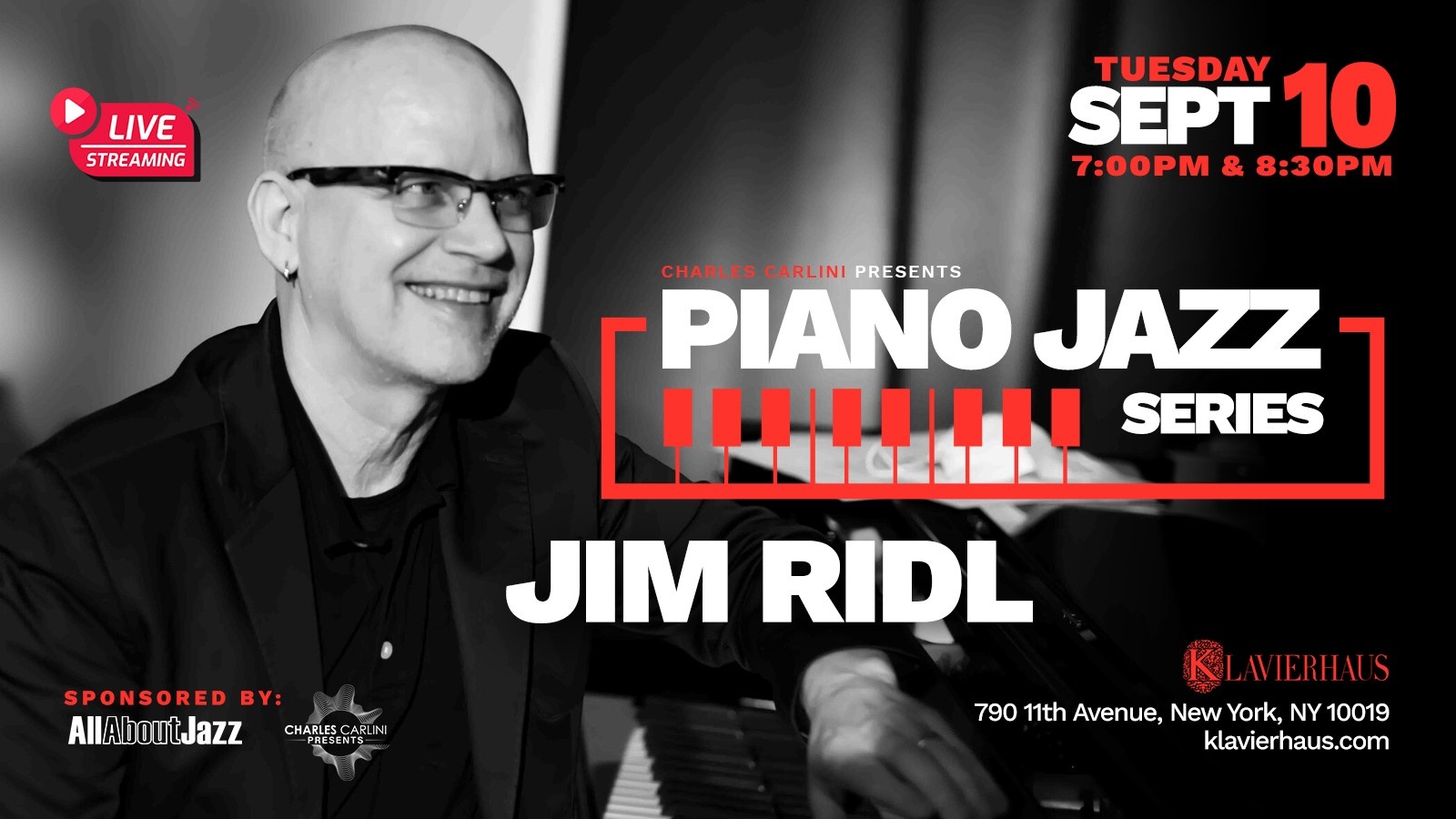 Piano Jazz Series Jim Ridl SponsorMyEvent