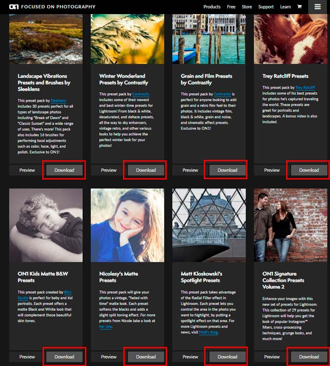 Descarga hoy 129 Presets GRATIS para LIGHTROOM.