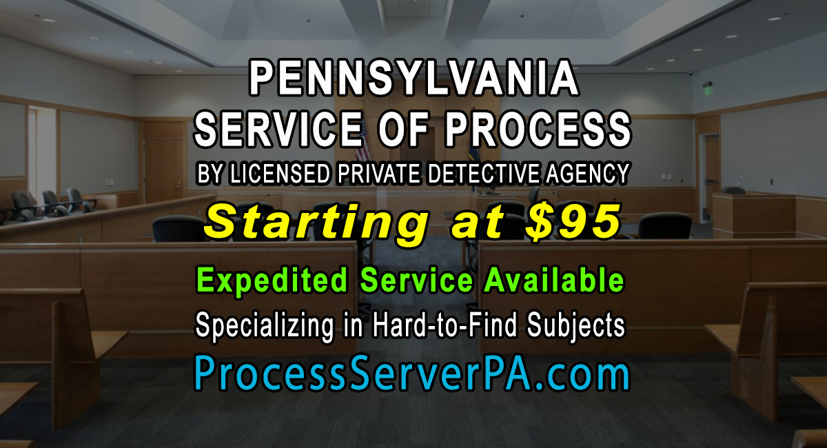 Reading PA Process Server Pennsylvania Wide Service