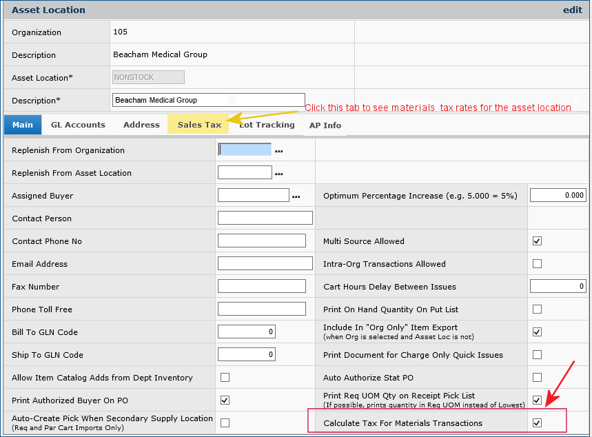 Setting Up Tax Information for Materials Management