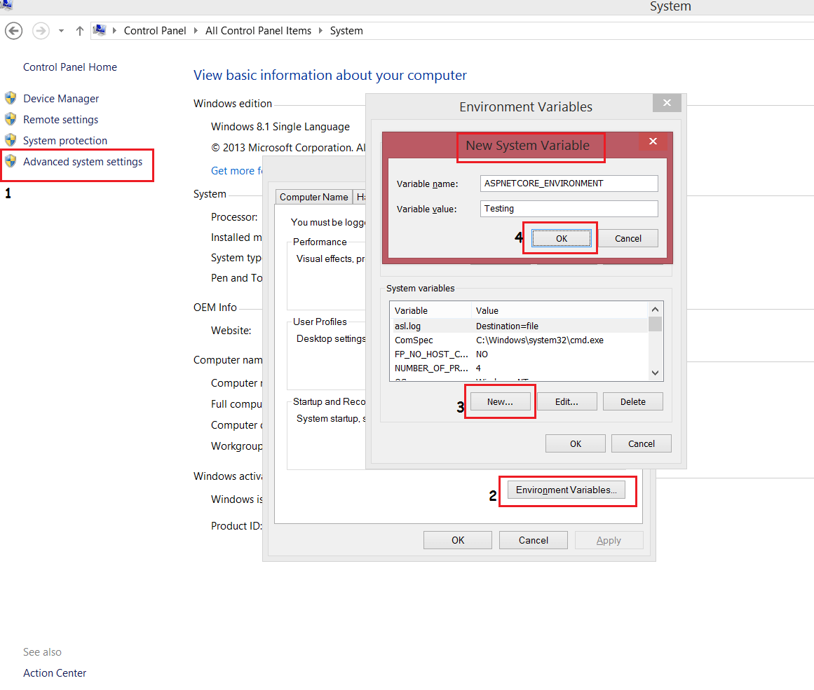 How to configure hosting environment in Core Pro Code Guide