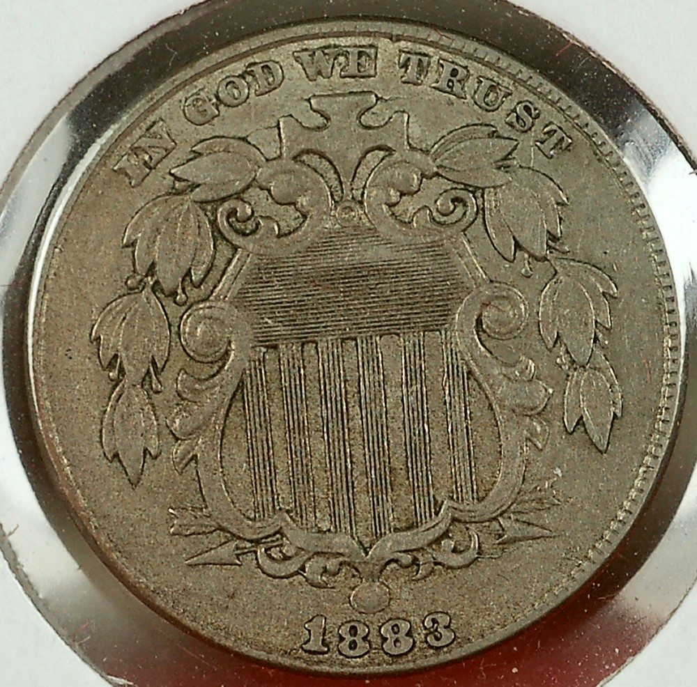 1883 Shield Nickel No Rays for sale.
