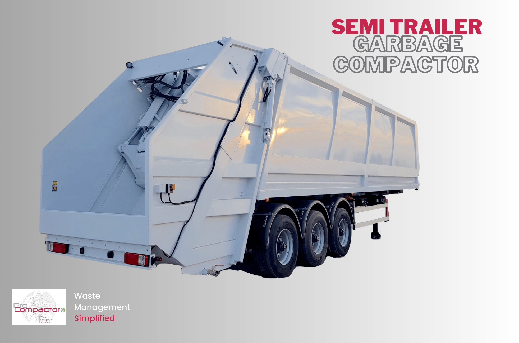 Semi Trailer Garbage Transfer Compactor Waste