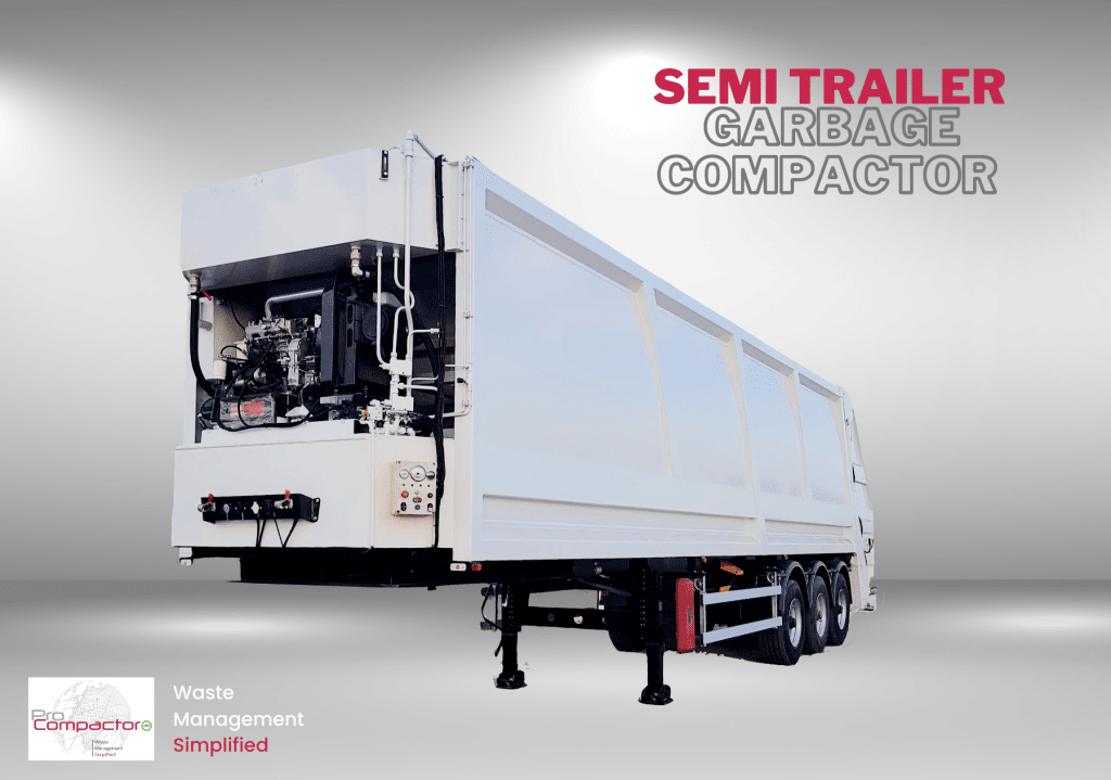 Semi Trailer Garbage Transfer Compactor Waste