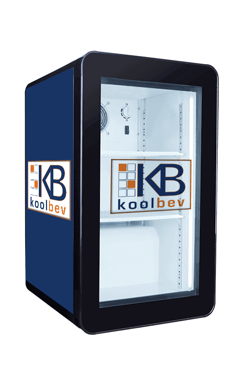 Glass Door Retro Mini Fridge for Drinks Display