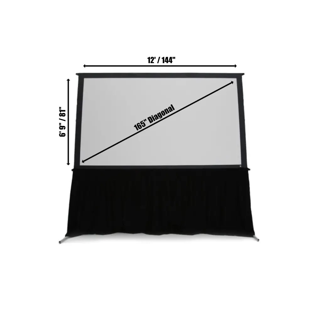 Fast Fold Projection Screen 165" (Front or Rear Projection) ProCore