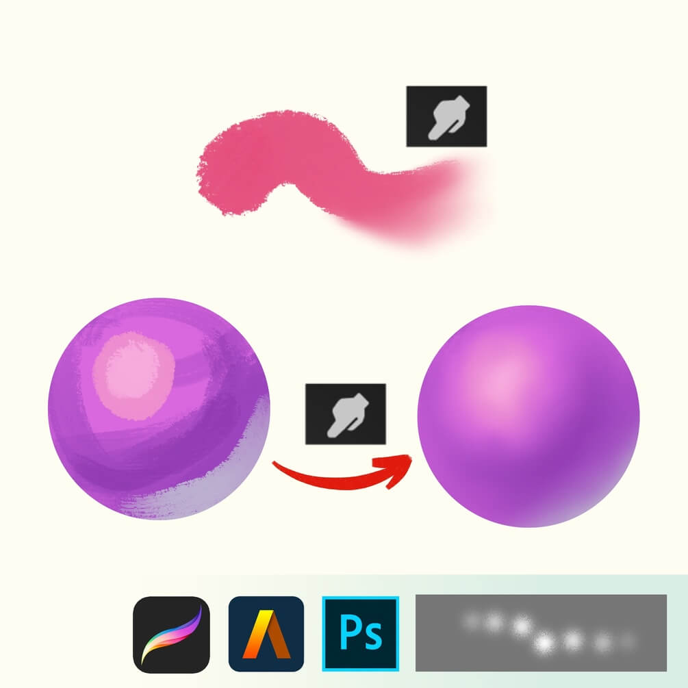 Amazing blend brush Free Brushes for Procreate