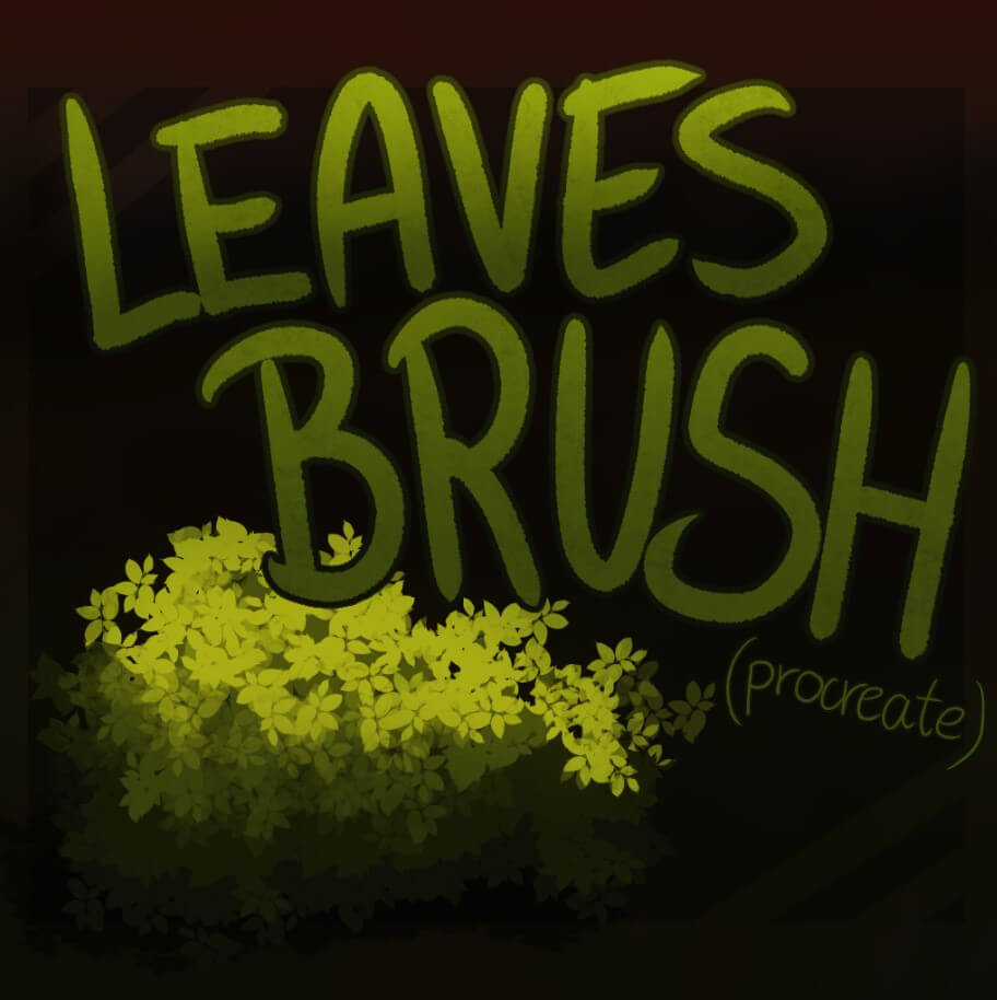 Convenient brush for drawing leaves