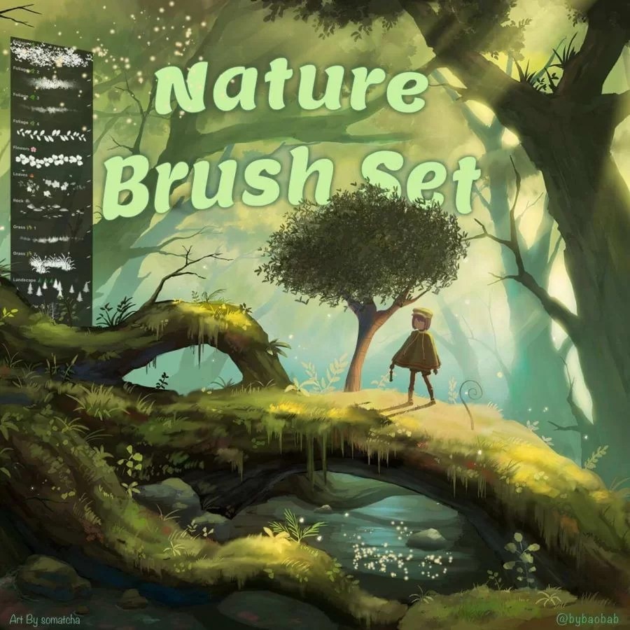 Free download Procreate Nature Brushes Set Procreate brushes