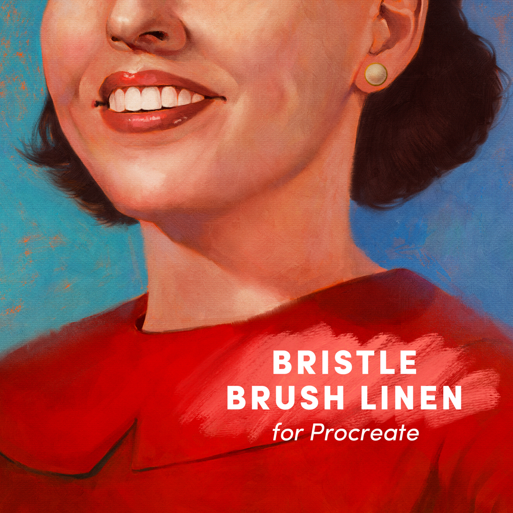 Bristle Brush Linen (Free) Procreate Brushes
