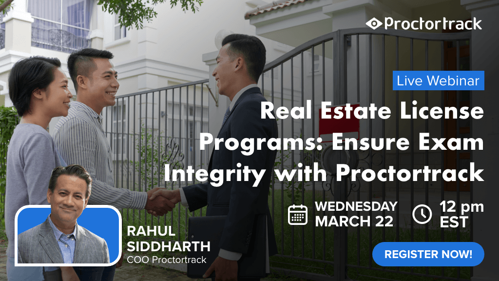 inar March 22 Securing Online Real Estate Licensing Exams