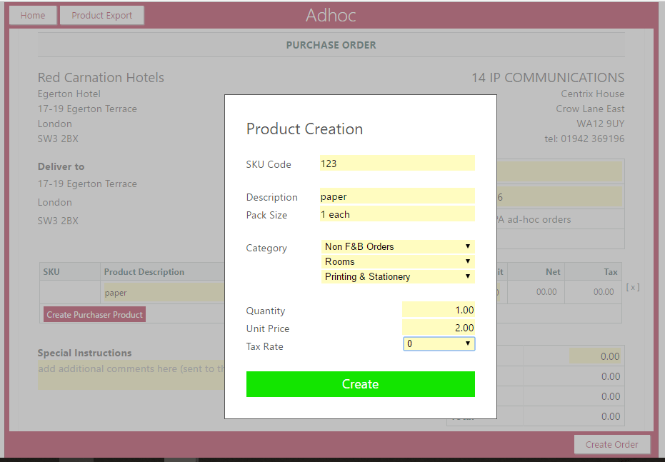 Ad Hoc Setup & User Guide Procure Wizard