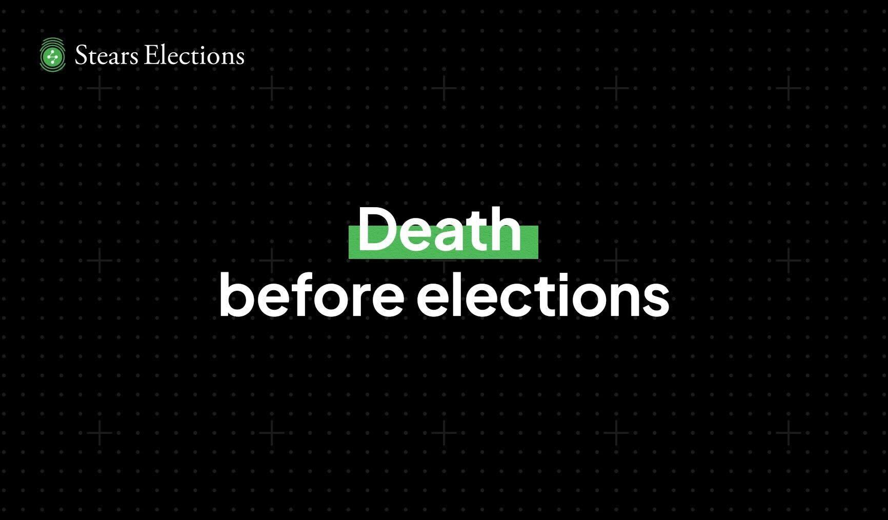 What happens if a presidential candidate dies before the election in