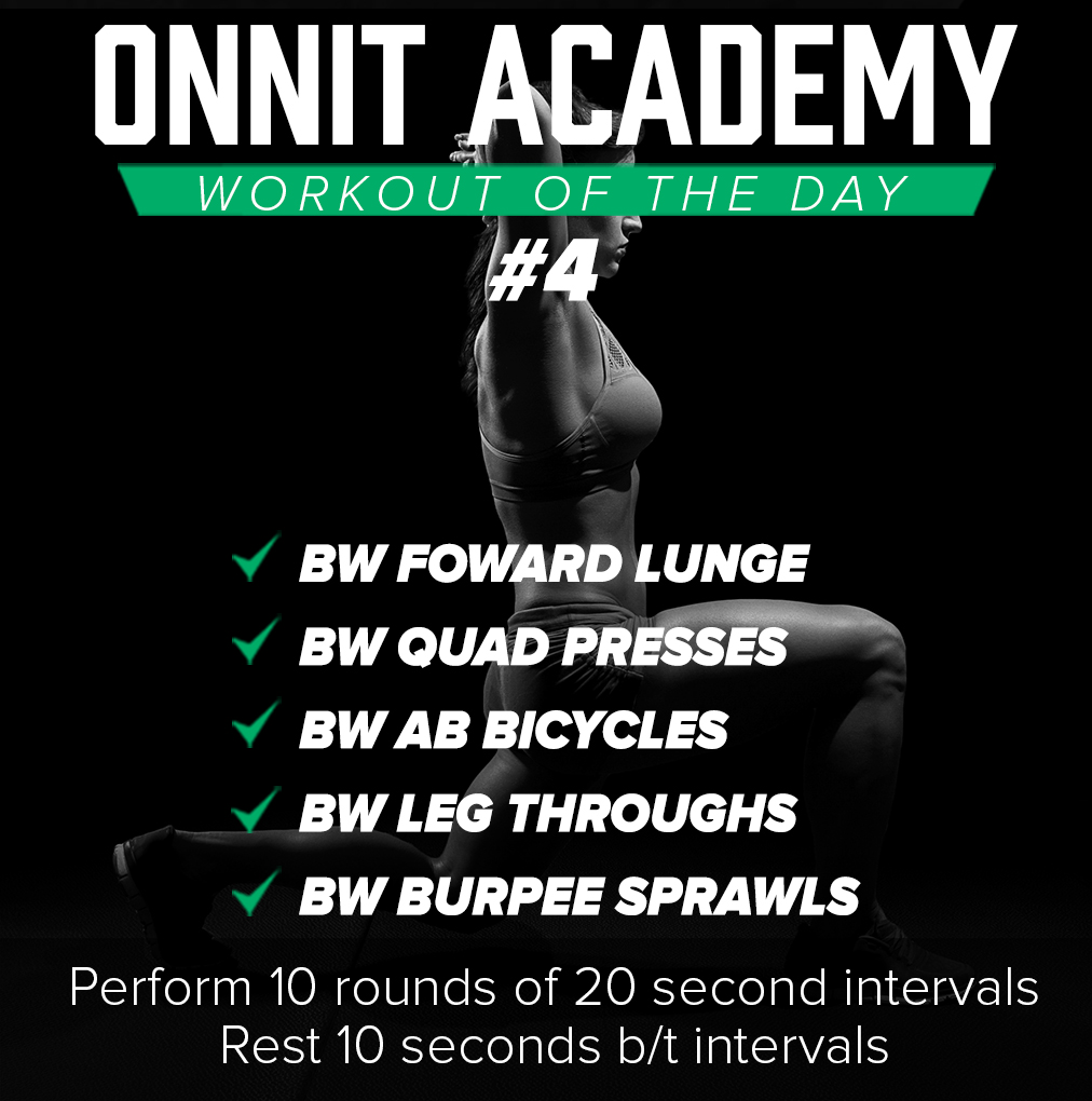 Onnit Academy Workout of The Day 4 Bodyweight Workout Onnit Academy