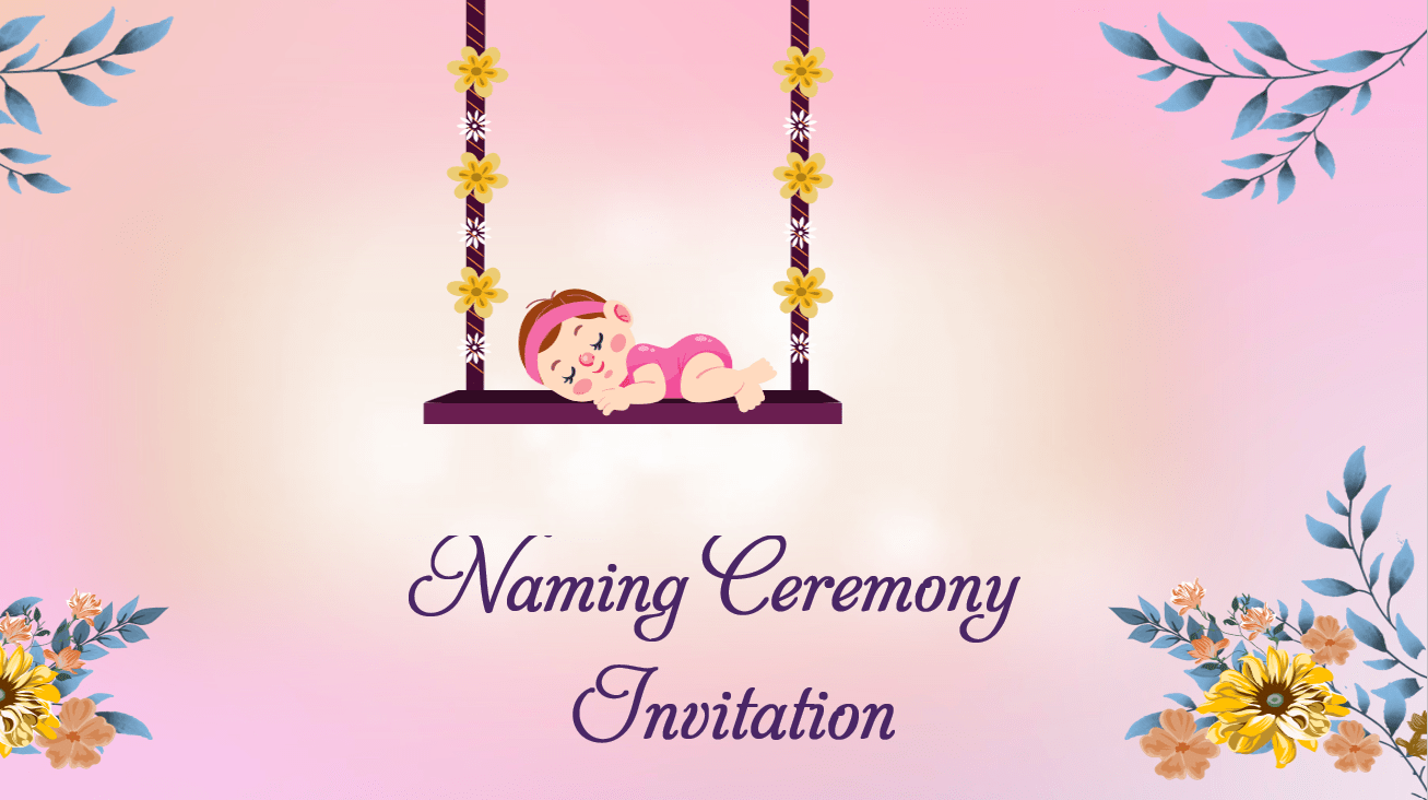 Personalise Baby Naming Ceremony video invitation Online Video