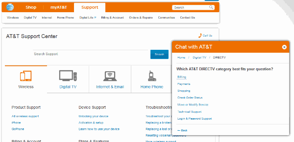 ‎Live Chat support AT&T Community Forums