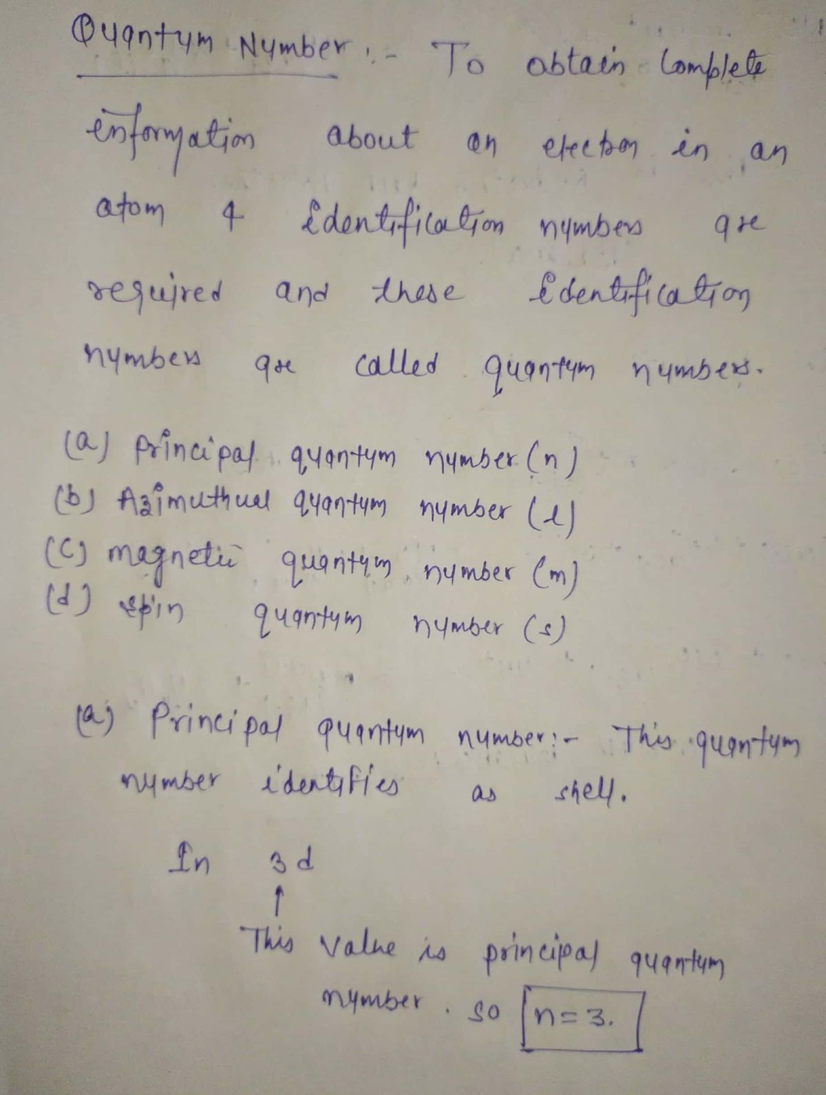 Answered Which of the following sets of quantum… bartleby