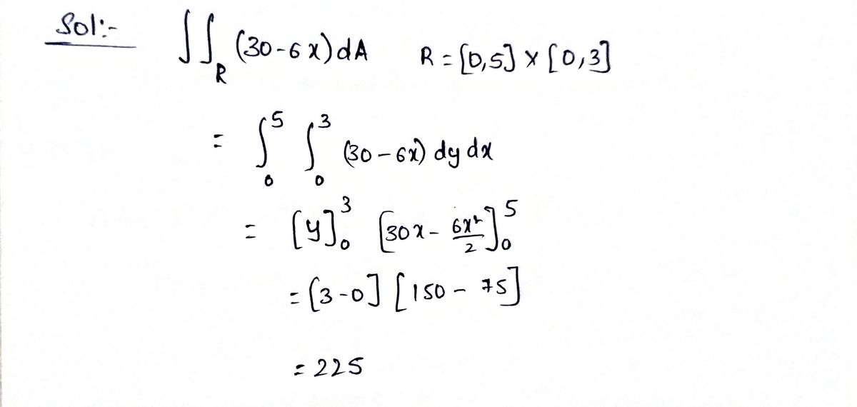 Answered Sh Evaluate (30 6x) dA, where R = [0,… bartleby
