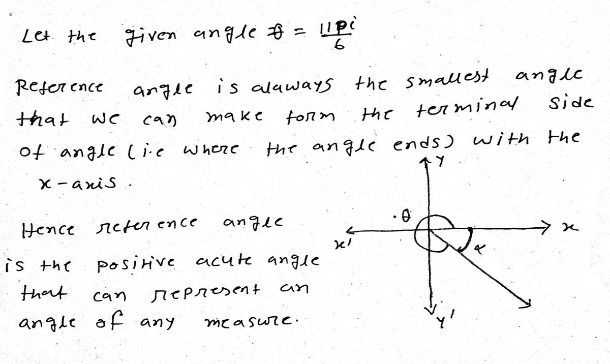 Answered Find the reference angle of 11pi/6. bartleby