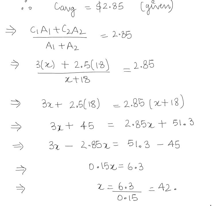 Answered Megan bought x pounds of coffee that… bartleby