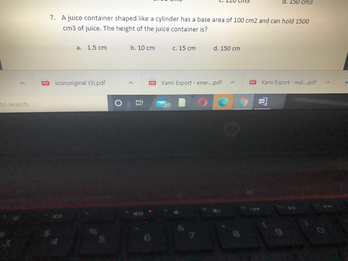 Answered 7. A juice container shaped like a… bartleby