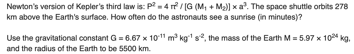 Answered Newton's version of Kepler's third law… bartleby