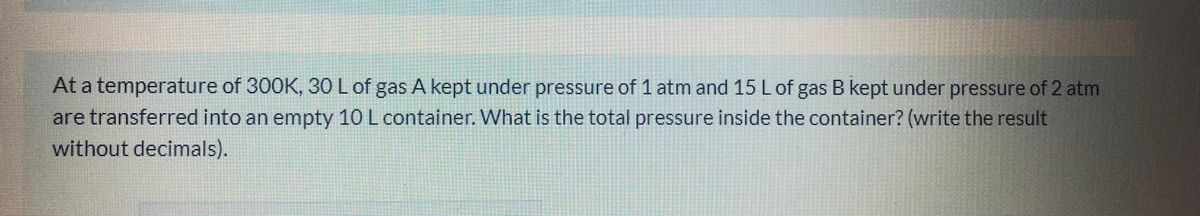 Web amount saved = 300000 x 20 / 100. Web replacing the given values in formula (a) we have: Answered At a temperature of 300K, 30 L of gas A… bartleby