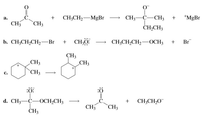 Answered: -С—СНз *MgBr CH3CH2-MgBr CH3- a. CH3… | bartleby