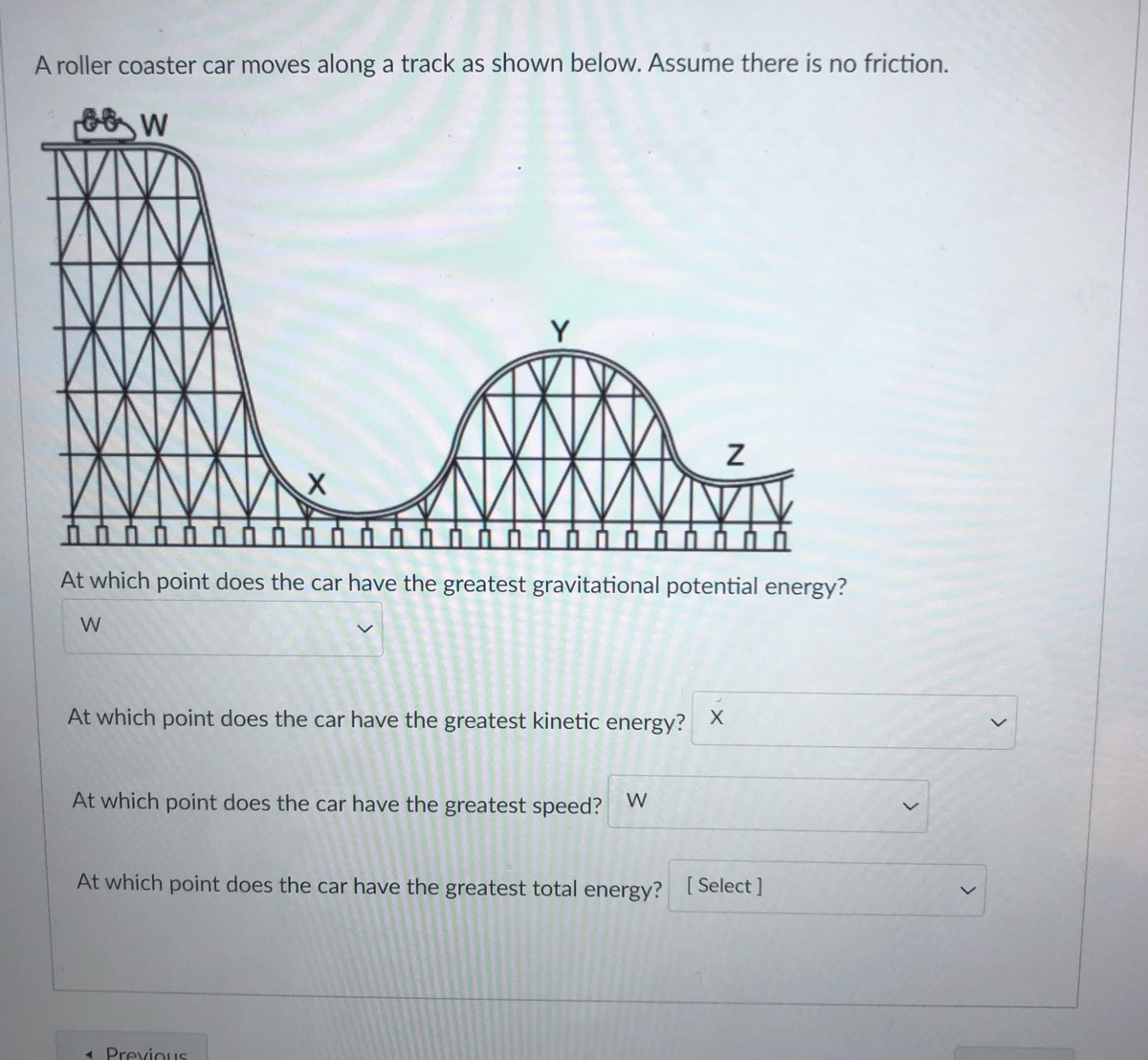 Answered A roller coaster car moves along a… bartleby