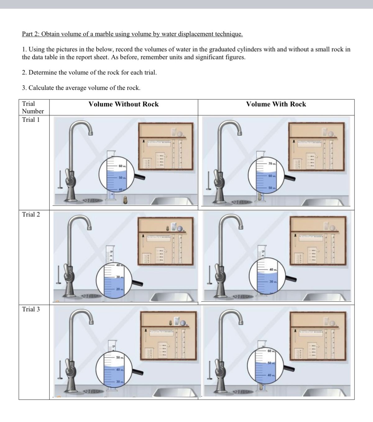 Answered Part 2 Obtain volume of a marble using… bartleby