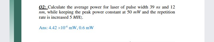 Answered 02 Calculate the average power for… bartleby