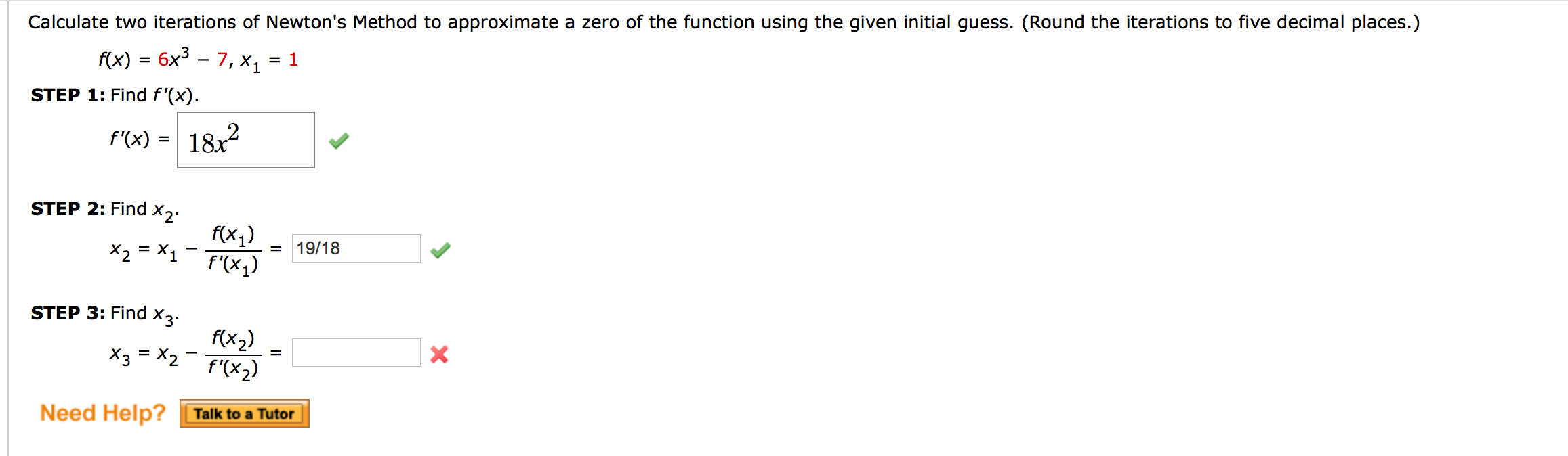 Answered Calculate two iterations of Newton's… bartleby