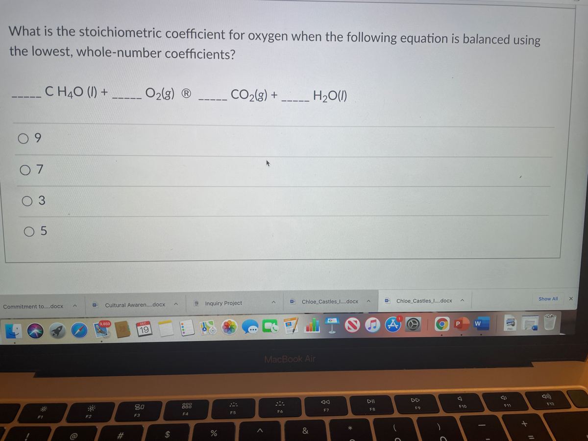 Answered What is the stoichiometric coefficient… bartleby