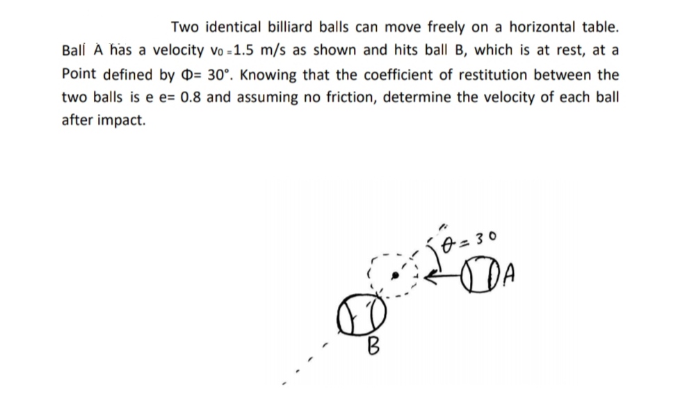 Answered Two identical billiard balls can move… bartleby