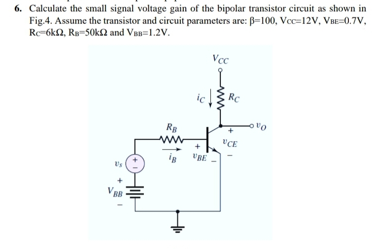 Answered Calculate the small signal voltage gain… bartleby