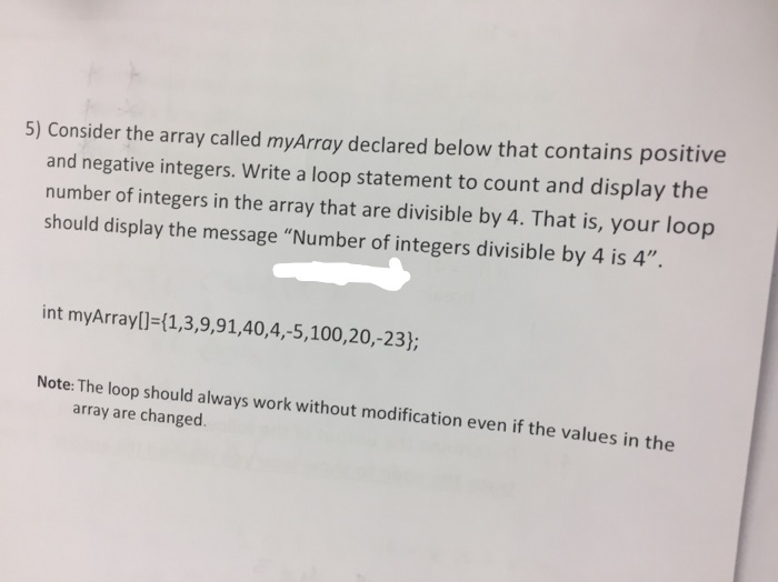 Answered 5) Consider the array called myArray… bartleby