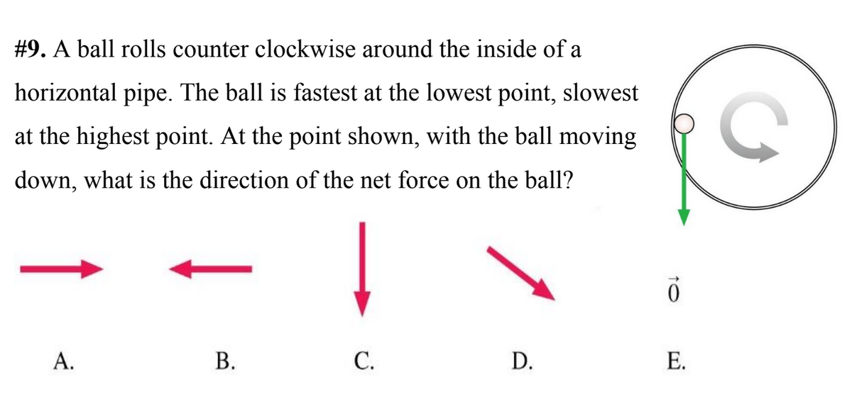 Answered 9. A ball rolls counter clockwise… bartleby
