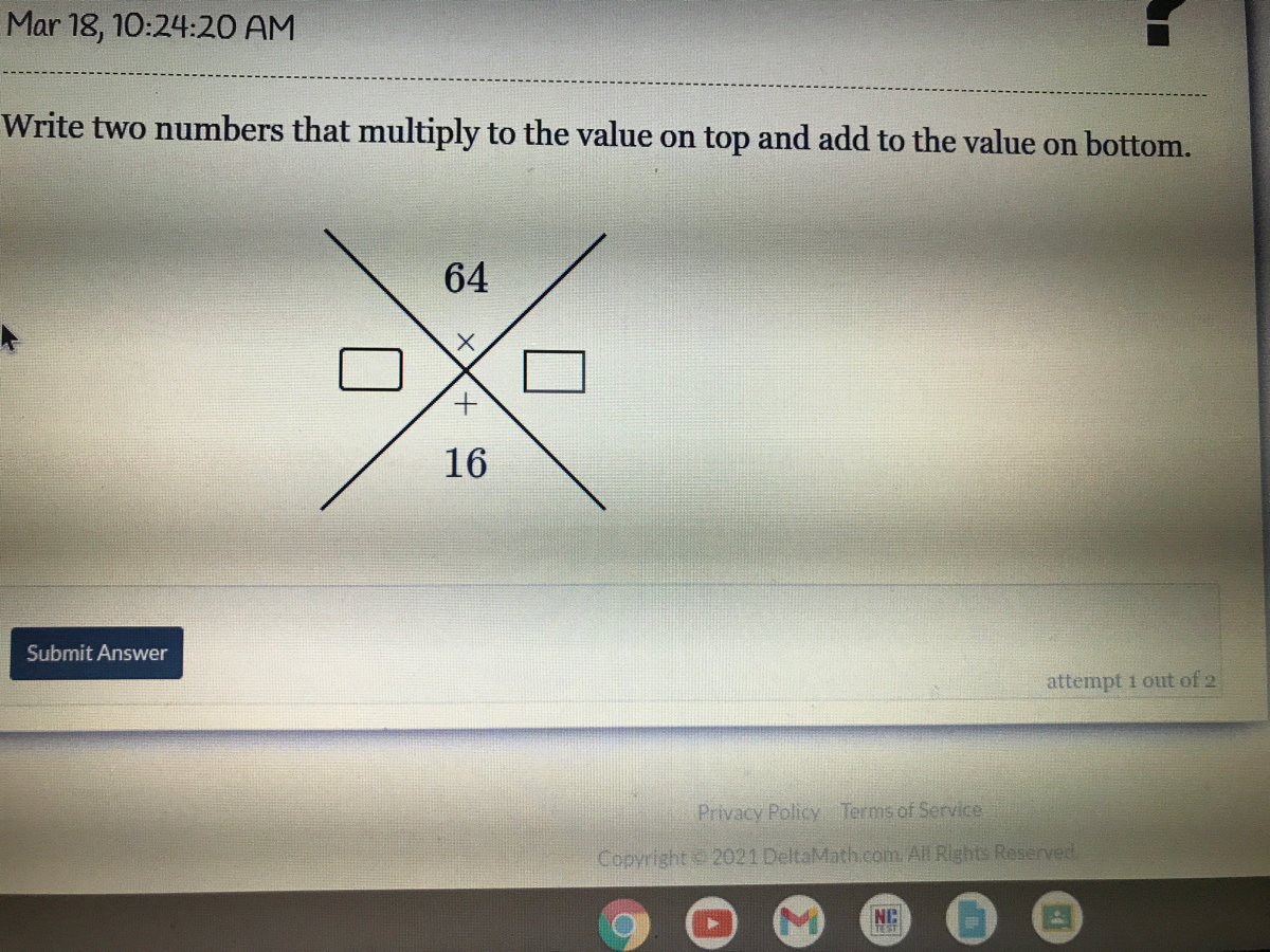 Answered Write two numbers that multiply to the… bartleby