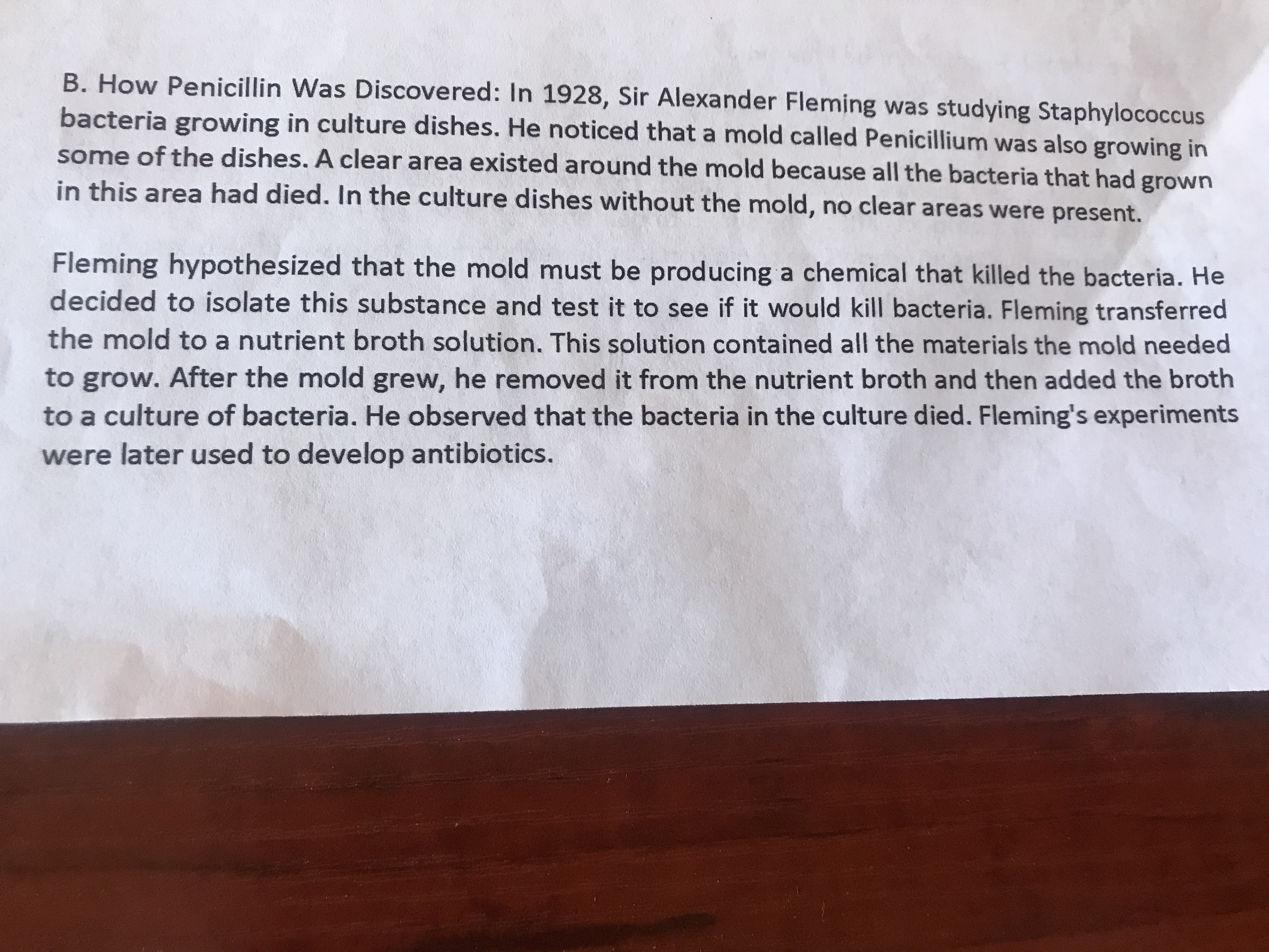 Answered 7. What was Fleming's hypothesis? 8.… bartleby