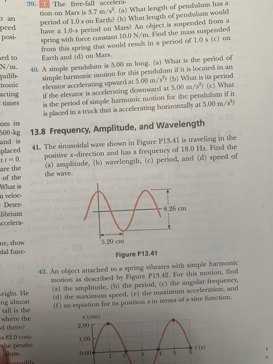 Answered 41. The sinusoidal wave shown in Figure… bartleby