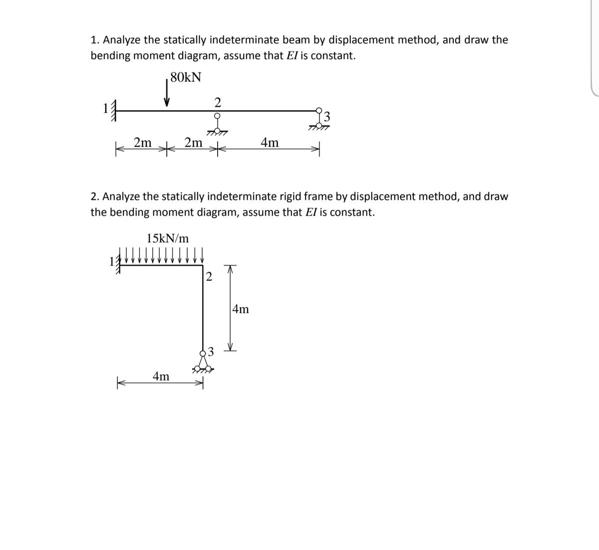 Answered 1. Analyze the statically indeterminate… bartleby Answered 1. Analyze the statically indeterminate… bartleby