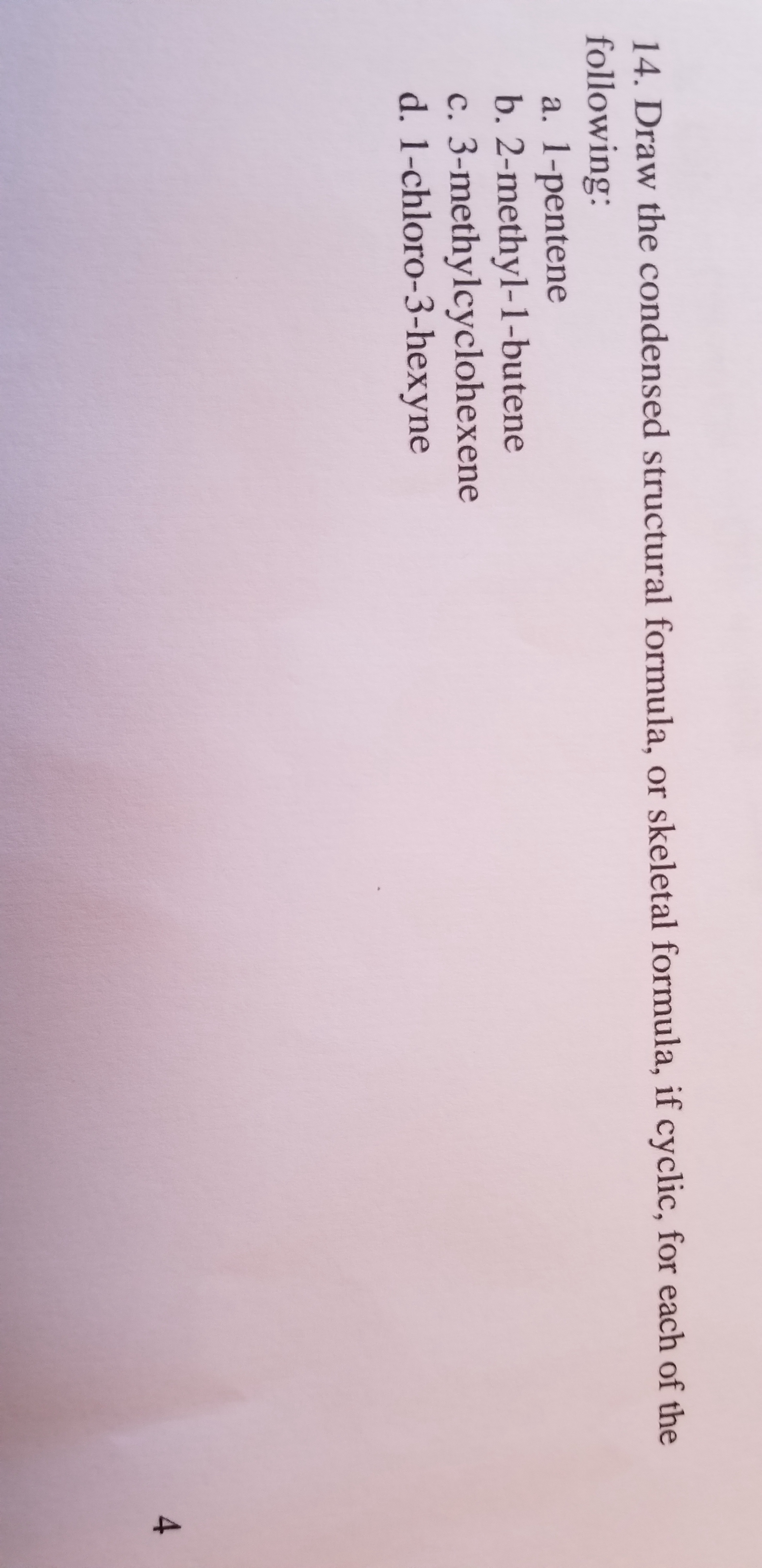 Answered 14. Draw the condensed structural… bartleby