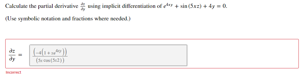 Answered Calculate the partial derivative using… bartleby