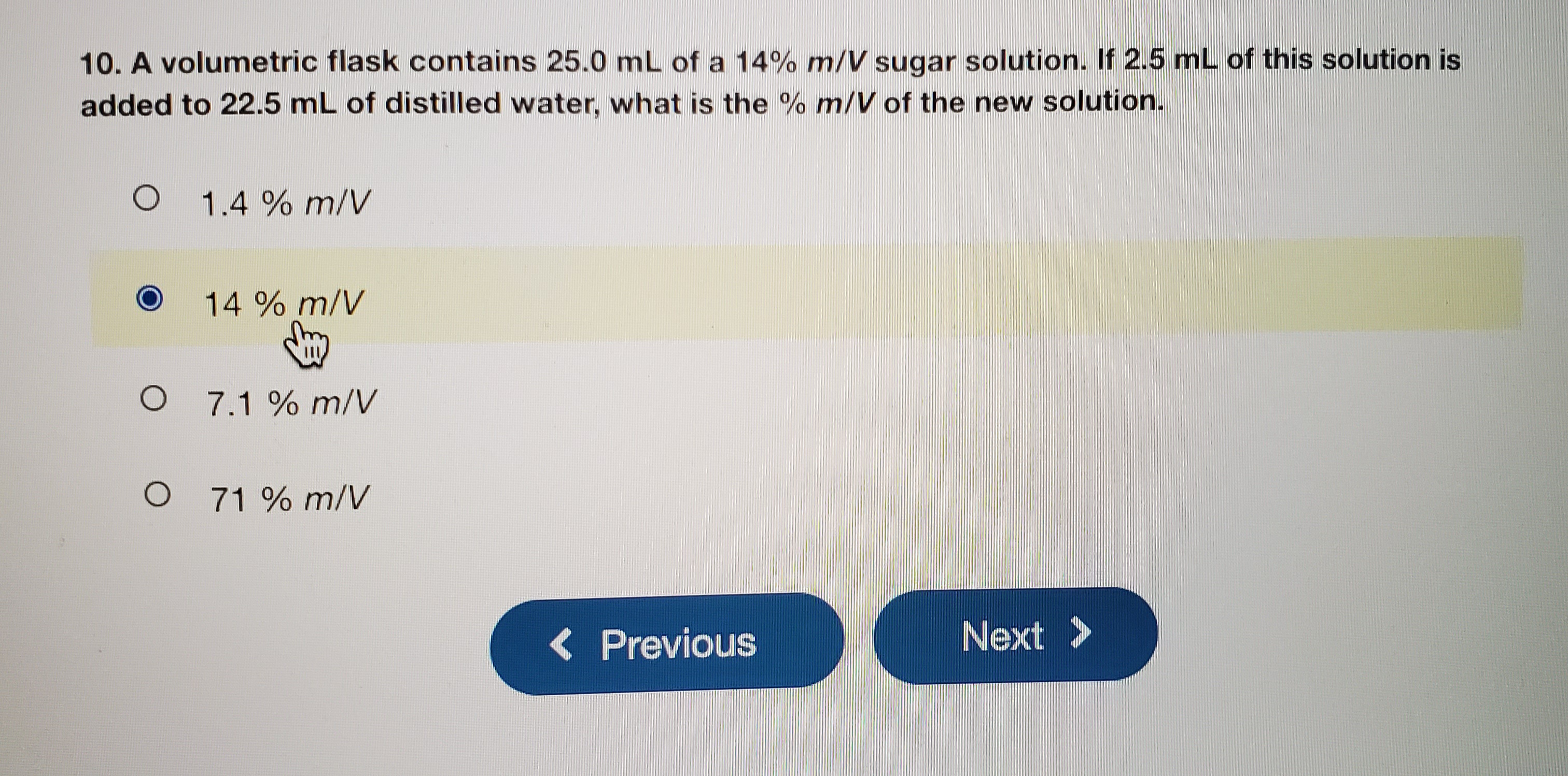 Answered 10. A volumetric flask contains 25.0 mL… bartleby