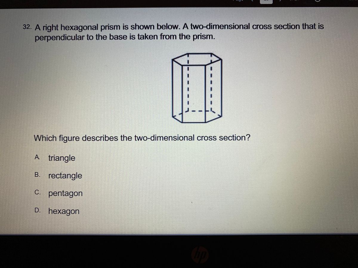 Cross Section Of A Hexagonal Prism