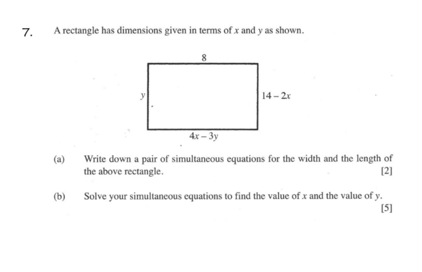 Answered 7. A rectangle has dimensions given in… bartleby