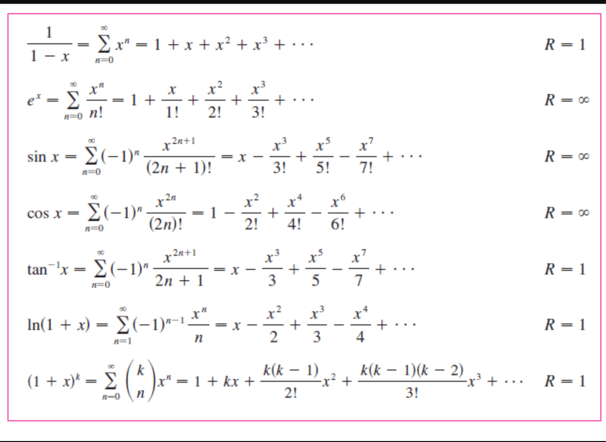 Answered Use a Maclaurin series in this table to… bartleby